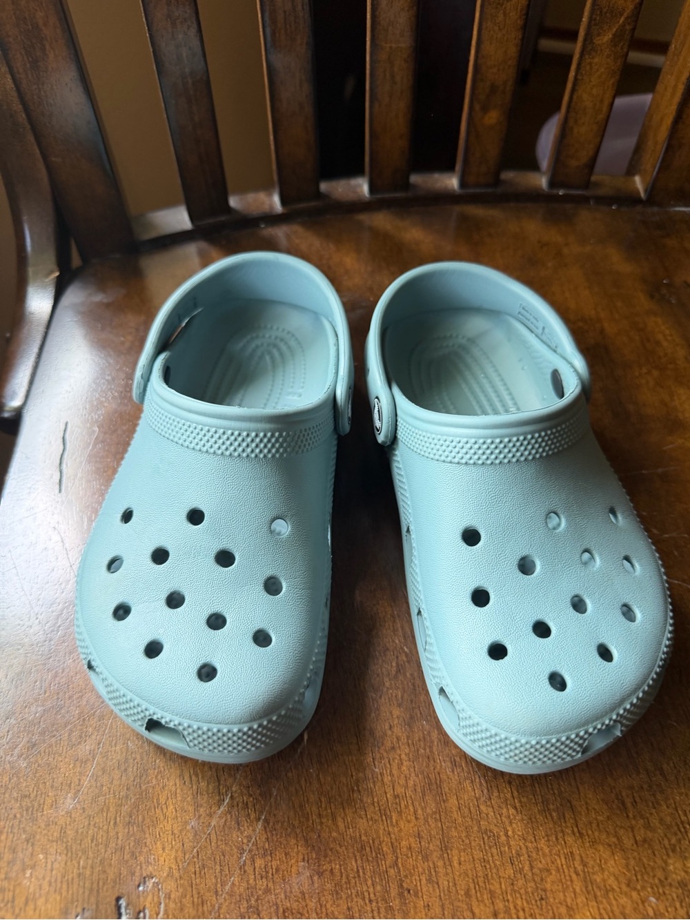 Smokey blue crocs kids size J1 GUC kid shoes
